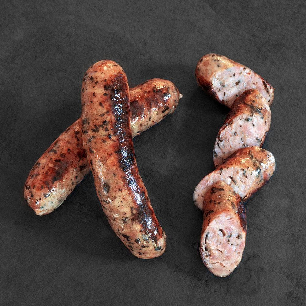 Fra' Mani Sweet Basil Smoked Sausage 4-Pack. Paleo Certified and Gluten-Free
