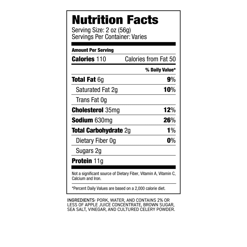 framani gourmet deli sweet apple ham, nutritional facts and ingredients for award winning salami and charcuterie