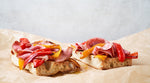 OPEN-FACE CAPICOLLO W/ ROASTED CORNO DI TORO PEPPERS