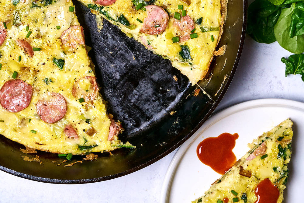 CLASSIC SALT & PEPPER SAUSAGE FRITTATA