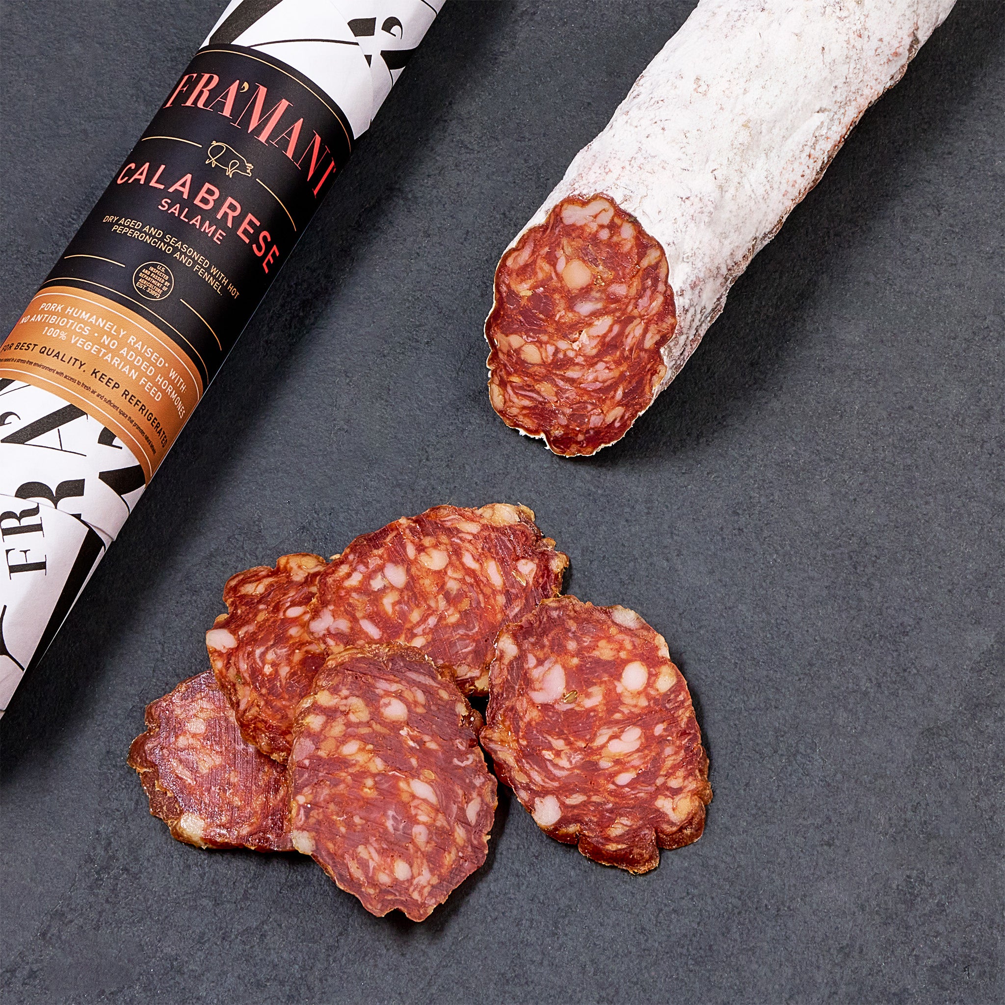 Fra' Mani Calabrese Salame - Award Winning Dry Aged Gourmet Artisan Salami & Charcuterie