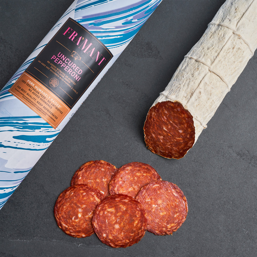 
                  
                    Fra' Mani Pepperoni - Dry Aged Gourmet Artisan Salami & Charcuterie Pizza Italian Sandwich Topping
                  
                