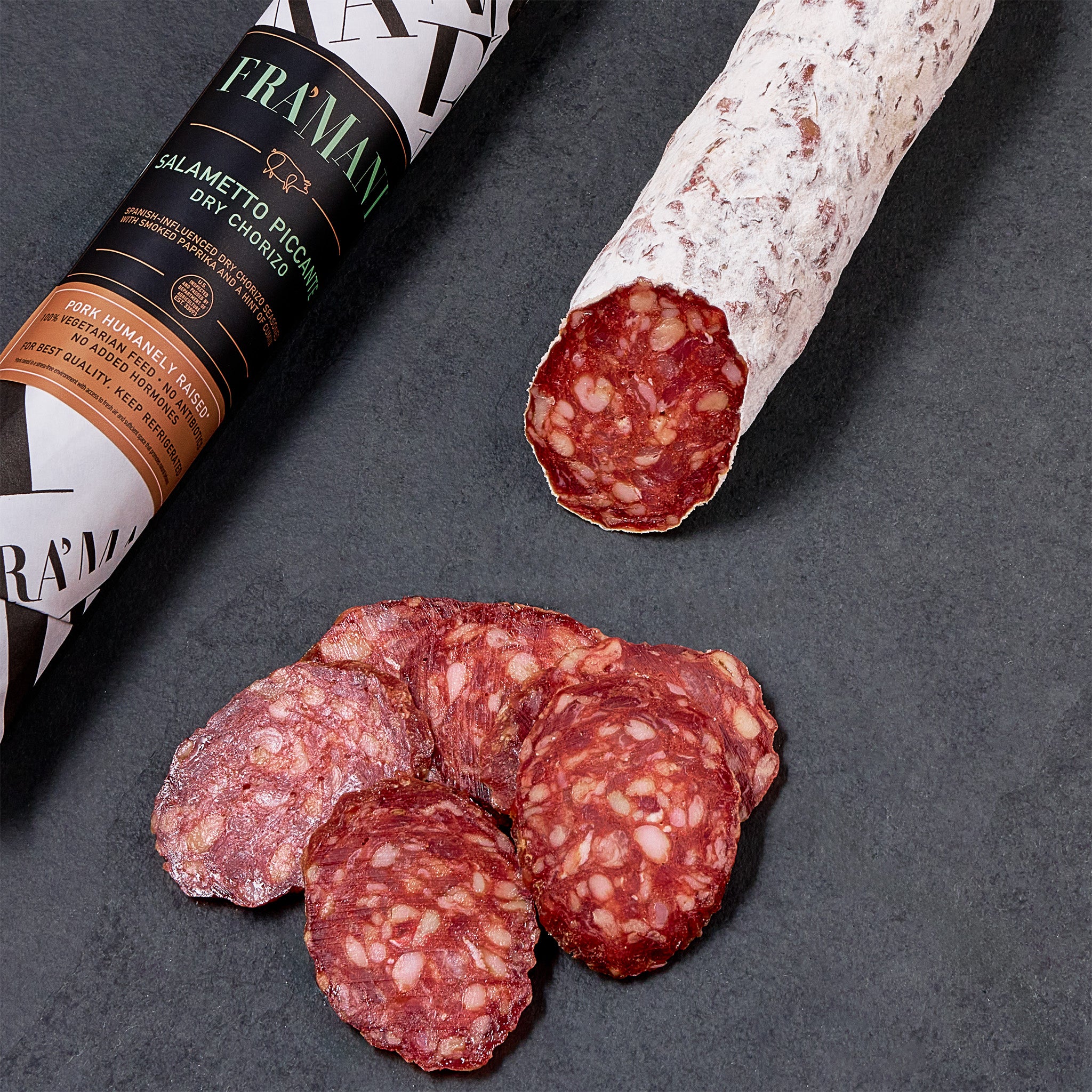 Fra' Mani Piccante Salame - Award Winning Dry Aged Gourmet Artisan Salami & Charcuterie