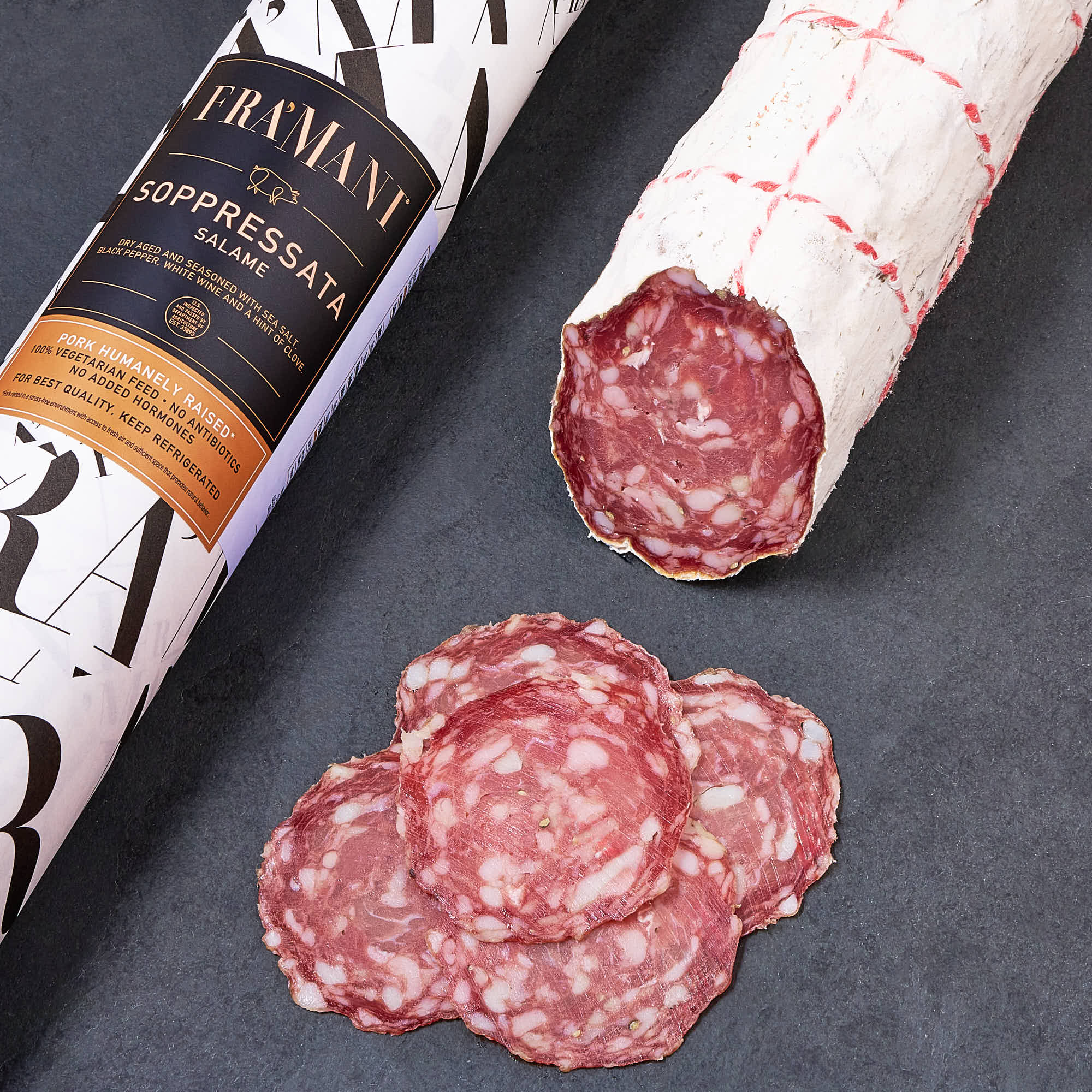 Fra' Mani Soppressata Salame - Award Winning Dry Aged Gourmet Artisan Salami & Charcuterie