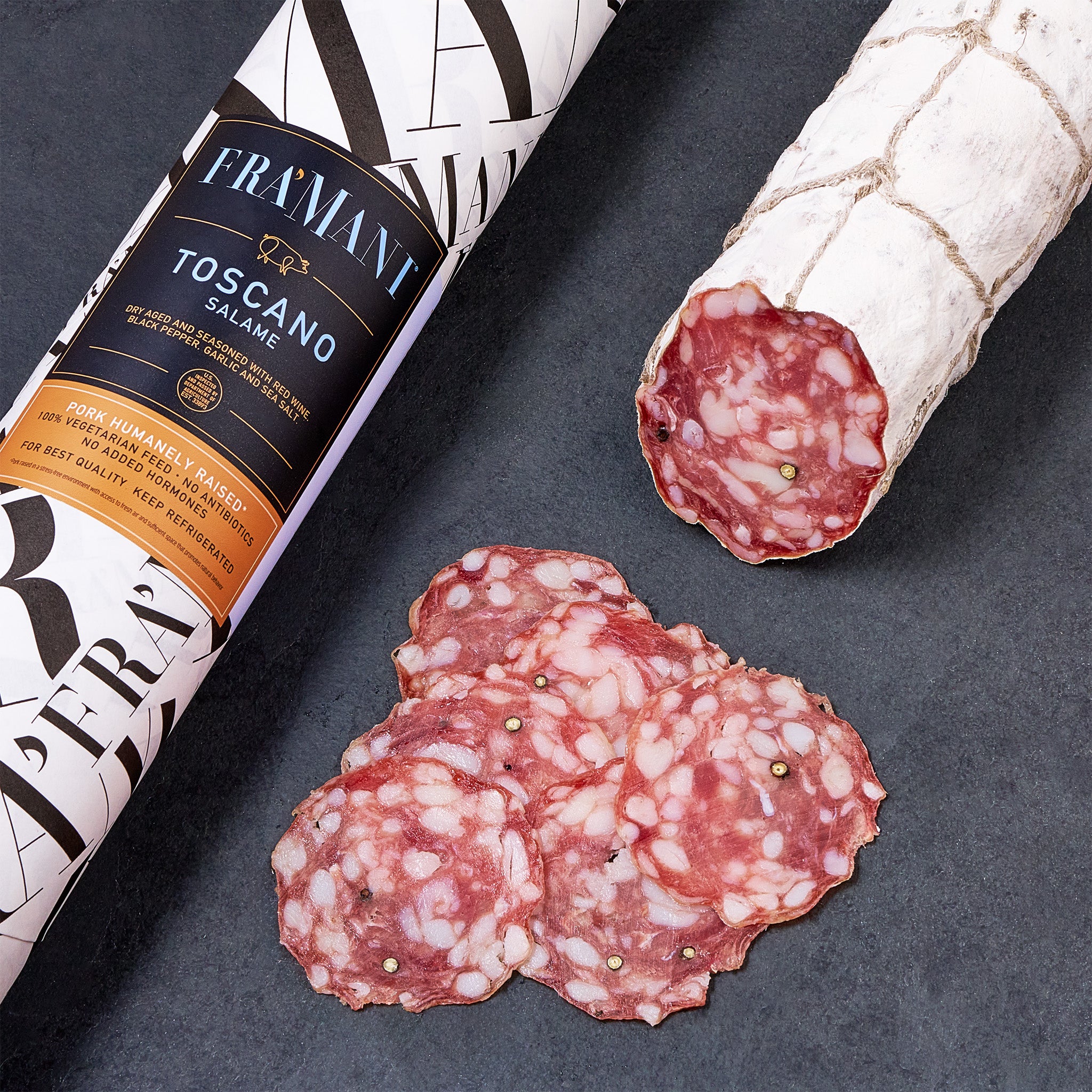 Fra' Mani Toscano Salame - Award Winning Dry Aged Gourmet Artisan Salami & Charcuterie