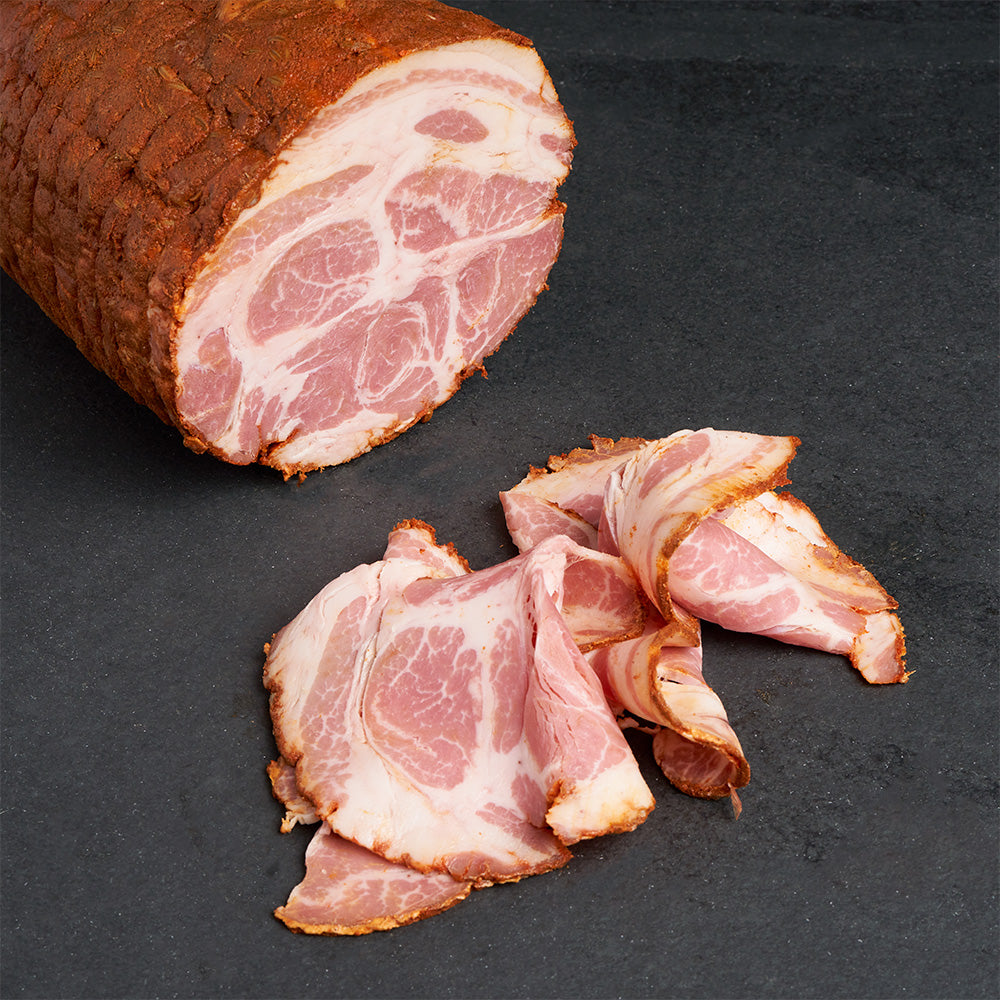 Fra' Mani Spicy Capicollo Capicola Coppa - Slow Roasted and Lightly Smoked - Gourmet Artisan Deli - Fully Cooked